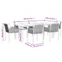 Juego comedor jardín 7 piezas y cojines ratán sintético y acero by , Garden sets - Ref: Foro24-3187063, Price: 756,49 €, Disc...