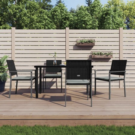 Juego comedor jardín 5 piezas y cojines ratán sintético y acero von , Gartensets - Ref: Foro24-3187021, Preis: 307,36 €, Raba...