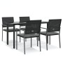 Juego comedor jardín 5 piezas y cojines ratán sintético y acero von , Gartensets - Ref: Foro24-3187021, Preis: 307,36 €, Raba...