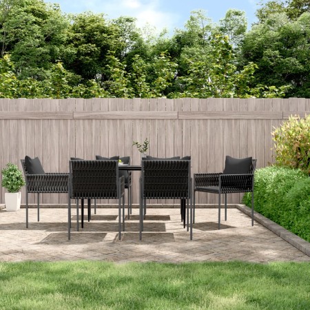 Juego comedor jardín 7 piezas y cojines ratán sintético y acero by , Garden sets - Ref: Foro24-3187056, Price: 616,80 €, Disc...