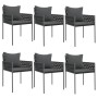 Juego comedor jardín 7 piezas y cojines ratán sintético y acero by , Garden sets - Ref: Foro24-3187056, Price: 616,80 €, Disc...