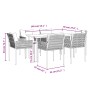 Juego comedor jardín 7 piezas y cojines ratán sintético y acero by , Garden sets - Ref: Foro24-3187056, Price: 616,80 €, Disc...