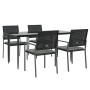 Juego comedor jardín 5 piezas y cojines ratán sintético y acero von , Gartensets - Ref: Foro24-3187009, Preis: 327,73 €, Raba...