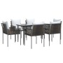 Juego comedor jardín 7 piezas y cojines ratán sintético y acero by , Garden sets - Ref: Foro24-3187054, Price: 533,48 €, Disc...