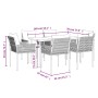 Juego comedor jardín 7 piezas y cojines ratán sintético y acero by , Garden sets - Ref: Foro24-3187054, Price: 533,48 €, Disc...