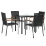 Juego de comedor para jardín 5 piezas acero y textilene negro von , Gartensets - Ref: Foro24-3187042, Preis: 262,07 €, Rabatt: %