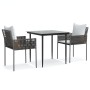 Juego comedor jardín 3 piezas y cojines ratán sintético y acero von , Gartensets - Ref: Foro24-3187049, Preis: 250,23 €, Raba...