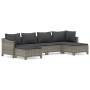 Set de muebles de jardín 6 pzas y cojines ratán sintético gris von , Gartensets - Ref: Foro24-3187295, Preis: 520,31 €, Rabat...