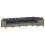 Set de muebles de jardín 6 pzas y cojines ratán sintético gris von , Gartensets - Ref: Foro24-3187276, Preis: 484,30 €, Rabat...