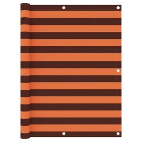 Toldo para balcón tela oxford naranja y marrón 120x500 cm