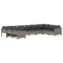 Set de muebles de jardín 10 pzas y cojines ratán sintético gris von , Gartensets - Ref: Foro24-3187306, Preis: 708,50 €, Raba...