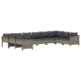 Set de muebles de jardín 10 pzas y cojines ratán sintético gris von , Gartensets - Ref: Foro24-3187306, Preis: 708,50 €, Raba...