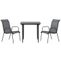 Juego de comedor para jardín 3 piezas acero y textilene negro von , Gartensets - Ref: Foro24-3200682, Preis: 185,89 €, Rabatt: %