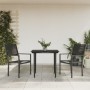 Juego de comedor para jardín 3 piezas acero y textilene negro by , Garden sets - Ref: Foro24-3200718, Price: 194,36 €, Discou...