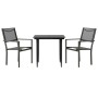 Juego de comedor para jardín 3 piezas acero y textilene negro by , Garden sets - Ref: Foro24-3200718, Price: 194,36 €, Discou...