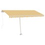Toldo de pie manual retráctil amarillo y blanco 400x300 cm de vidaXL, Toldos - Ref: Foro24-3069538, Precio: 558,68 €, Descuen...