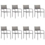 Juego de comedor jardín 9 pzas ratán sintético acero gris negro de , Conjuntos de jardín - Ref: Foro24-3203295, Precio: 392,3...