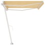 Gelb-weiße einziehbare manuelle Fußmarkise 400 x 300 cm von vidaXL, Markisen - Ref: Foro24-3069538, Preis: 558,68 €, Rabatt: %