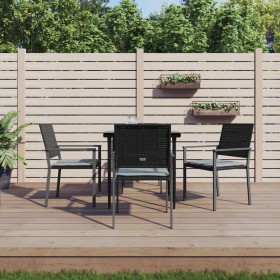 Juego comedor jardín 5 piezas y cojines ratán sintético y acero von , Gartensets - Ref: Foro24-3187002, Preis: 286,07 €, Raba...