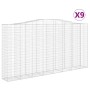 Cestas de gaviones 9 uds forma de arco hierro 400x50x200/220 cm von , Töpfe und Pflanzgefäße - Ref: Foro24-3146028, Preis: 2,...