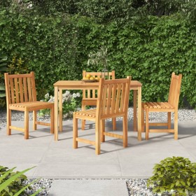 Juego de comedor para jardín 5 piezas madera maciza de teca de , Conjuntos de jardín - Ref: Foro24-3157148, Precio: 607,01 €,...