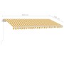 Toldo de pie manual retráctil amarillo y blanco 400x300 cm de vidaXL, Toldos - Ref: Foro24-3069538, Precio: 558,68 €, Descuen...