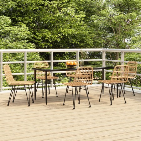 Juego de comedor de jardín 7 piezas ratán sintético by , Garden sets - Ref: Foro24-3157878, Price: 770,90 €, Discount: %