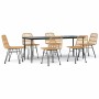 Juego de comedor de jardín 7 piezas ratán sintético by , Garden sets - Ref: Foro24-3157878, Price: 770,90 €, Discount: %