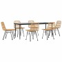 Juego de comedor de jardín 7 piezas ratán sintético by , Garden sets - Ref: Foro24-3157878, Price: 770,90 €, Discount: %