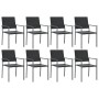 Juego de comedor para jardín 9 piezas ratán sintético y acero by , Garden sets - Ref: Foro24-3187016, Price: 552,95 €, Discou...