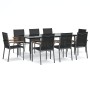 Juego de comedor para jardín 9 piezas acero y textilene negro von , Gartensets - Ref: Foro24-3187040, Preis: 630,31 €, Rabatt: %