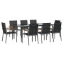 Juego de comedor para jardín 9 piezas acero y textilene negro von , Gartensets - Ref: Foro24-3187040, Preis: 630,31 €, Rabatt: %