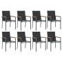Juego de comedor para jardín 9 piezas acero y textilene negro von , Gartensets - Ref: Foro24-3187040, Preis: 630,31 €, Rabatt: %