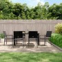 Juego de comedor para jardín 7 piezas ratán sintético y acero von , Gartensets - Ref: Foro24-3187028, Preis: 372,68 €, Rabatt: %