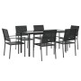 Juego de comedor para jardín 7 piezas ratán sintético y acero von , Gartensets - Ref: Foro24-3187028, Preis: 372,68 €, Rabatt: %