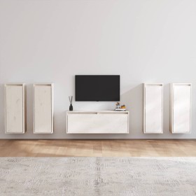 Muebles para TV 5 piezas madera maciza de pino blanco von , TV-Möbel - Ref: Foro24-3100215, Preis: 244,37 €, Rabatt: %