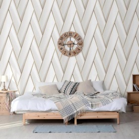 DUTCH WALLCOVERINGS Papel pintado Geometric blanco y dorado von , Bemaltes Papier - Ref: Foro24-442573, Preis: 34,09 €, Rabat...
