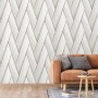 DUTCH WALLCOVERINGS Papel pintado Geometric blanco y dorado de , Papel pintado - Ref: Foro24-442573, Precio: 34,06 €, Descuen...