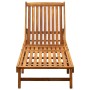 Tumbona de jardín con cojín madera maciza de acacia by , Loungers - Ref: Foro24-3061352, Price: 212,96 €, Discount: %