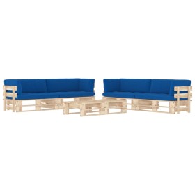 Muebles de palets 6 pzas y cojines madera pino impregnada de , Conjuntos de jardín - Ref: Foro24-3067042, Precio: 644,13 €, D...