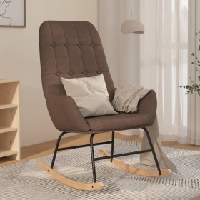 Silla mecedora de tela gris taupe by , Rocking chairs - Ref: Foro24-341262, Price: 118,75 €, Discount: %