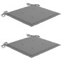 Sillas de jardín 2 uds madera maciza de teca con cojines grises by , Garden chairs - Ref: Foro24-3062488, Price: 203,80 €, Di...