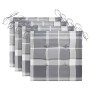 Sillas de jardín 4 uds madera teca con cojines a cuadros grises by , Garden chairs - Ref: Foro24-3065631, Price: 377,21 €, Di...