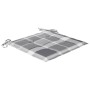 Sillas de jardín 4 uds madera teca con cojines a cuadros grises by , Garden chairs - Ref: Foro24-3065631, Price: 377,21 €, Di...