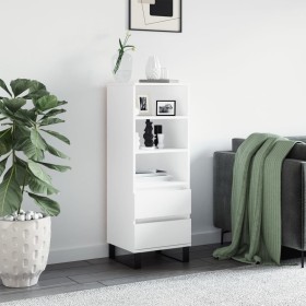 Aparador alto madera contrachapada blanco 40x36x110 cm de , Aparadores - Ref: Foro24-831516, Precio: 63,34 €, Descuento: %