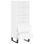 Aparador alto madera contrachapada blanco 40x36x110 cm de , Aparadores - Ref: Foro24-831516, Precio: 64,02 €, Descuento: %