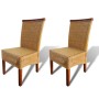 Sillas de comedor 2 unidades ratán natural marrón von , Essstühle - Ref: Foro24-243235, Preis: 178,06 €, Rabatt: %