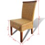 Sillas de comedor 2 unidades ratán natural marrón von , Essstühle - Ref: Foro24-243235, Preis: 178,06 €, Rabatt: %