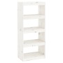 Estantería/divisor de espacios madera pino blanco 60x30x135,5cm by , Bookcases and shelves - Ref: Foro24-808169, Price: 70,72...