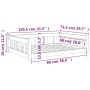 Cama para perros madera maciza de pino 105,5x75,5x28 cm von , Betten für Hunde - Ref: Foro24-833257, Preis: 71,87 €, Rabatt: %